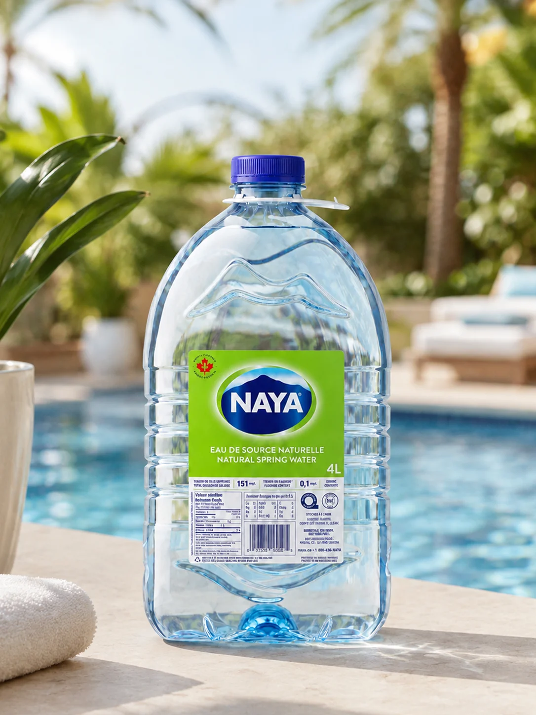Bouteille d’eau de source Naya 4 L