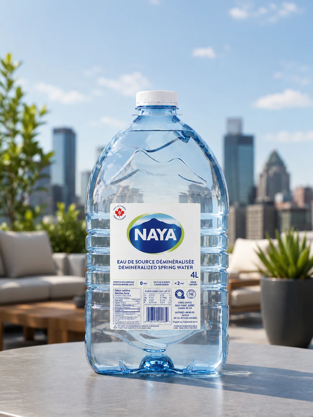 Eau de source déminéralisée