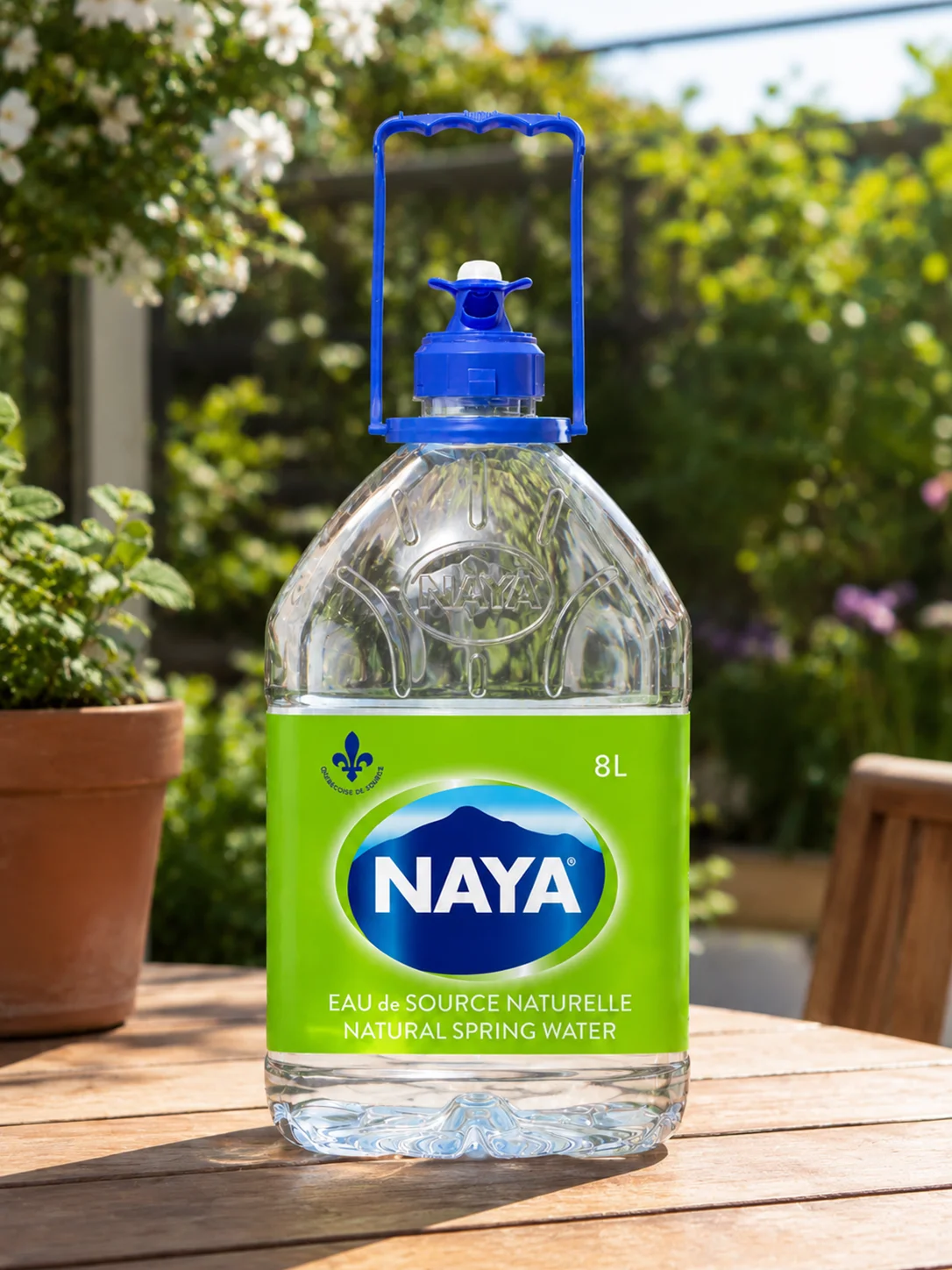 Bouteille d’eau de source Naya 8 L