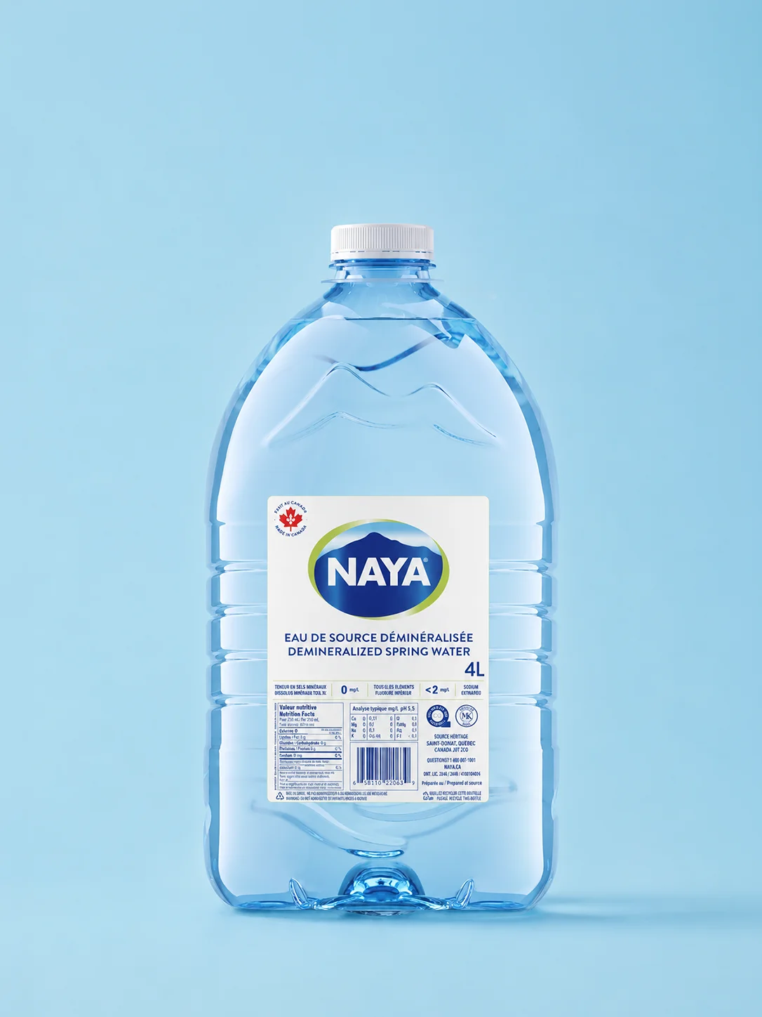 Eau de source déminéralisée